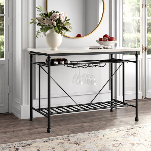 Counter Height Island Table With Marble Top | Wayfair